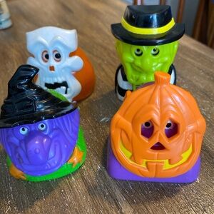 McDonald's Happy Meal Halloween Candy Holder Vtg Set of 4